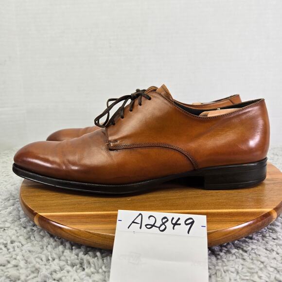 To Boot New York Brown Suede Plain Toe Casual Derby Oxford Dress Shoe Mens 10 - Picture 1 of 16